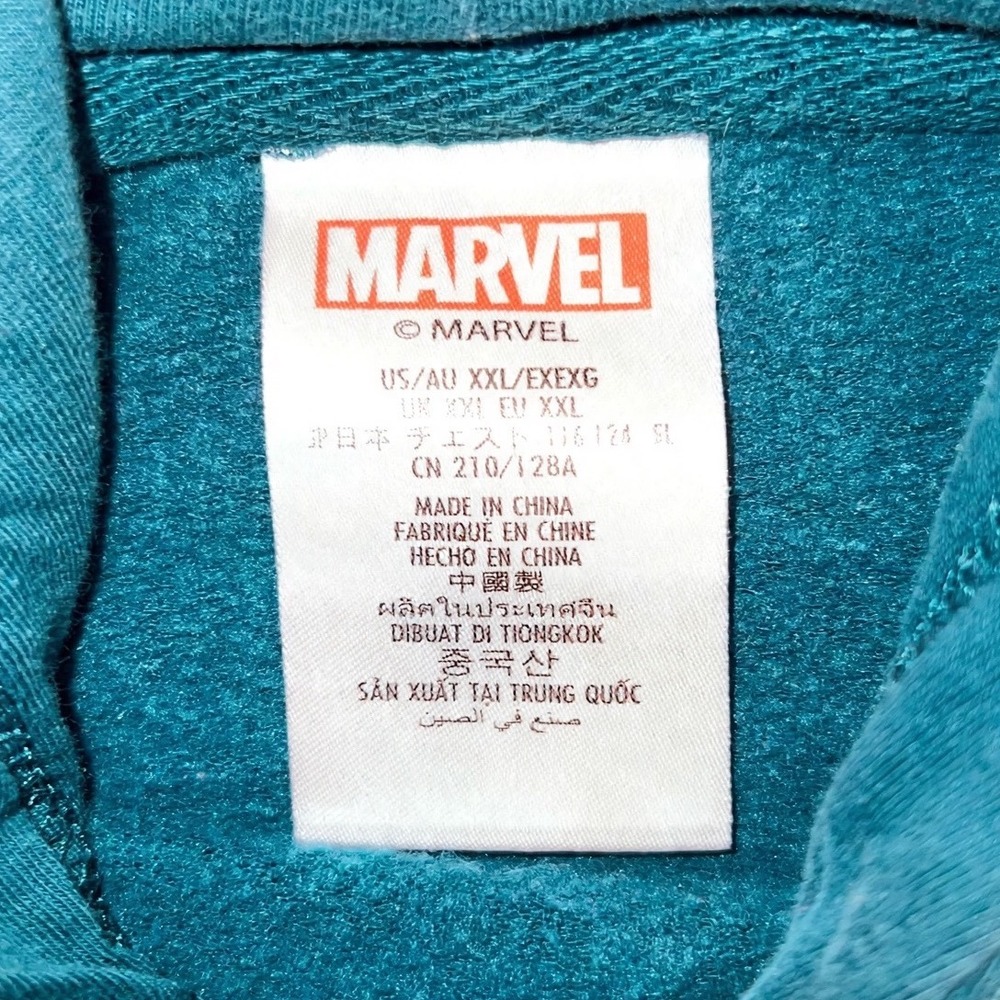 Marvel Guardians of the Galaxy Hoodie Mens 2XL Teal Red Disney Store Cosplay - Picture 3 of 5